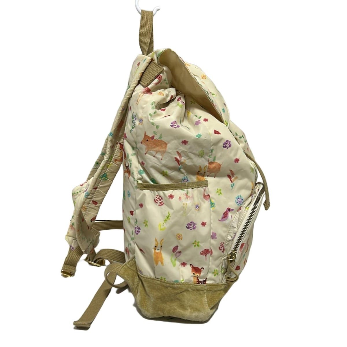新品　フランシュリッペ　franchelippee 花ときのこと動物リュック　黒 新品 フランシュリッペ franchelippee 花ときのこと動物リュック
