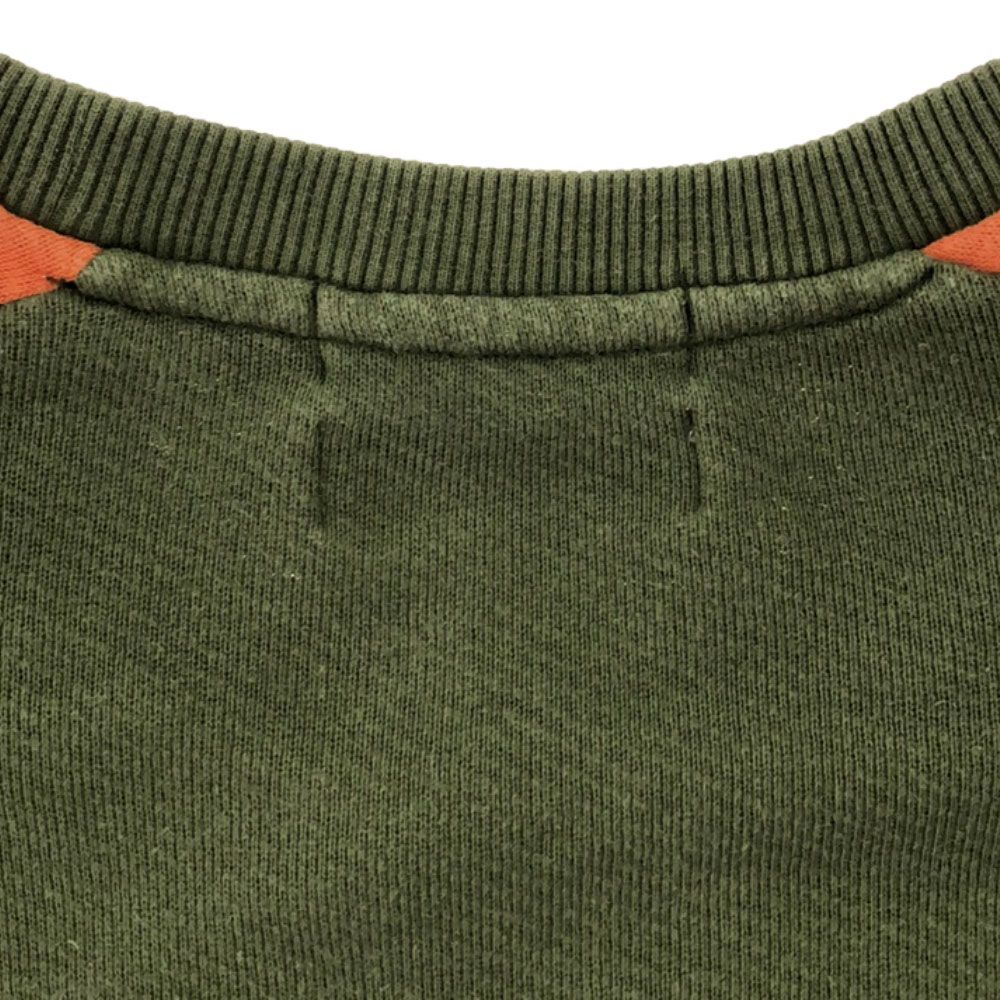 FRED PERRY - フレッドペリー アカネウツノミヤ コラボ ロゴ刺繍 長袖 スウェット トレーナー USA6 グリーン×オレンジ FRED PERRY AKANE UTSUNOMIYA レディース フレッドペリー アカネウツノミヤ コラボ ロゴ刺繍 長袖
