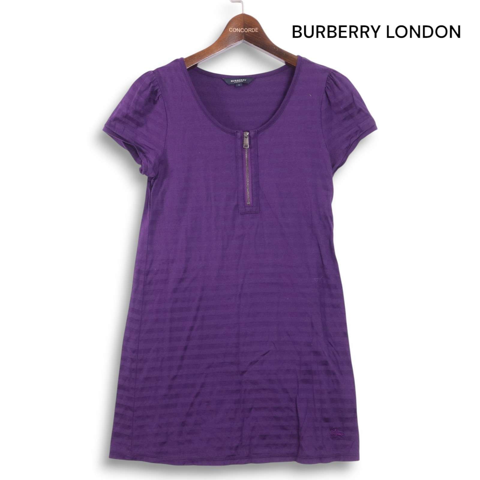 BURBERRY バーバリーロンドン 半袖ポロシャツ ネイビー 刺繍ロゴ XL