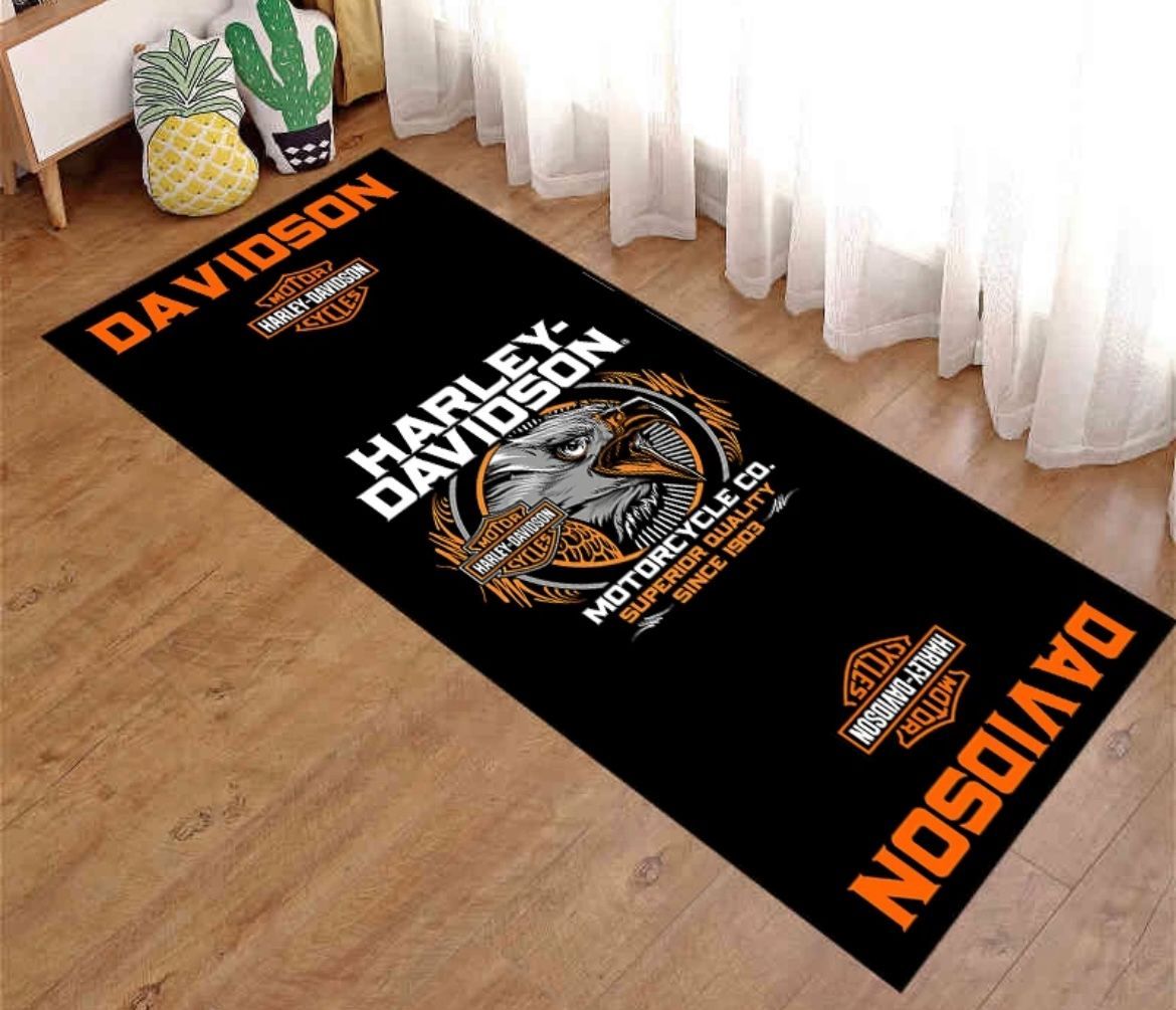 ★アウトレット新品★ Harley-Davidson ハーレーダビッドソン バイク レーシング 40 x 120 cm カーペット マット アクセサリー オートバイ関連グッズ