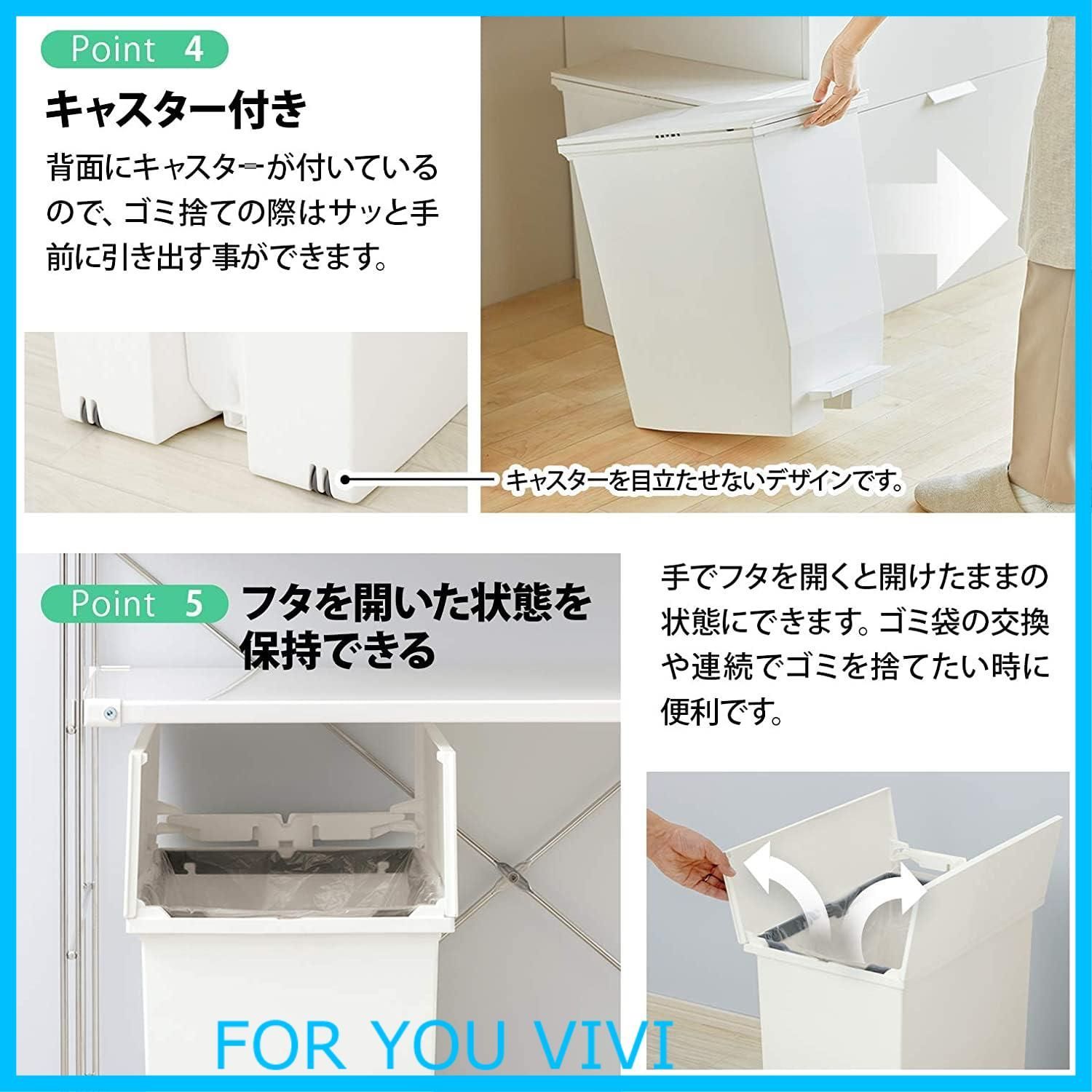 特価商品】リス ゴミ箱 ペダル式 棚下 両開き ソロウ ペダルオープン