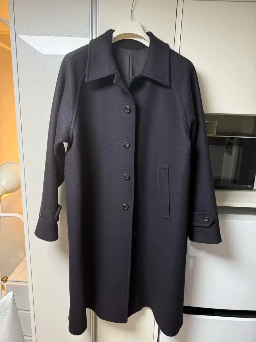 M 22fw youth(ユース) ステンカラーコート ネイビー