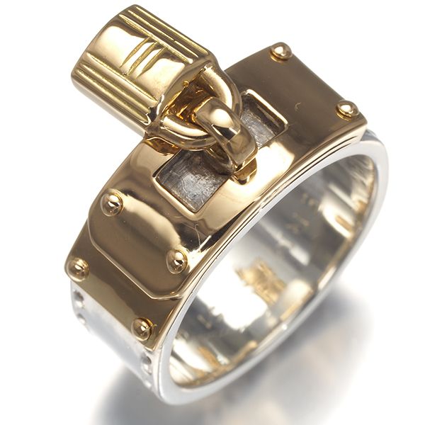 エルメス リング ケリー カデナ 51号 K18YG/シルバー 925 #167410  