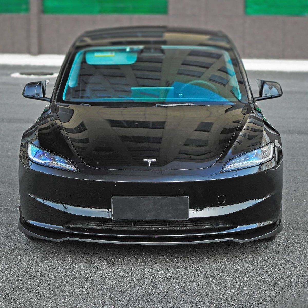 テスラModel3 19-25 DC風3分割フロントリップ カーボン調仕様