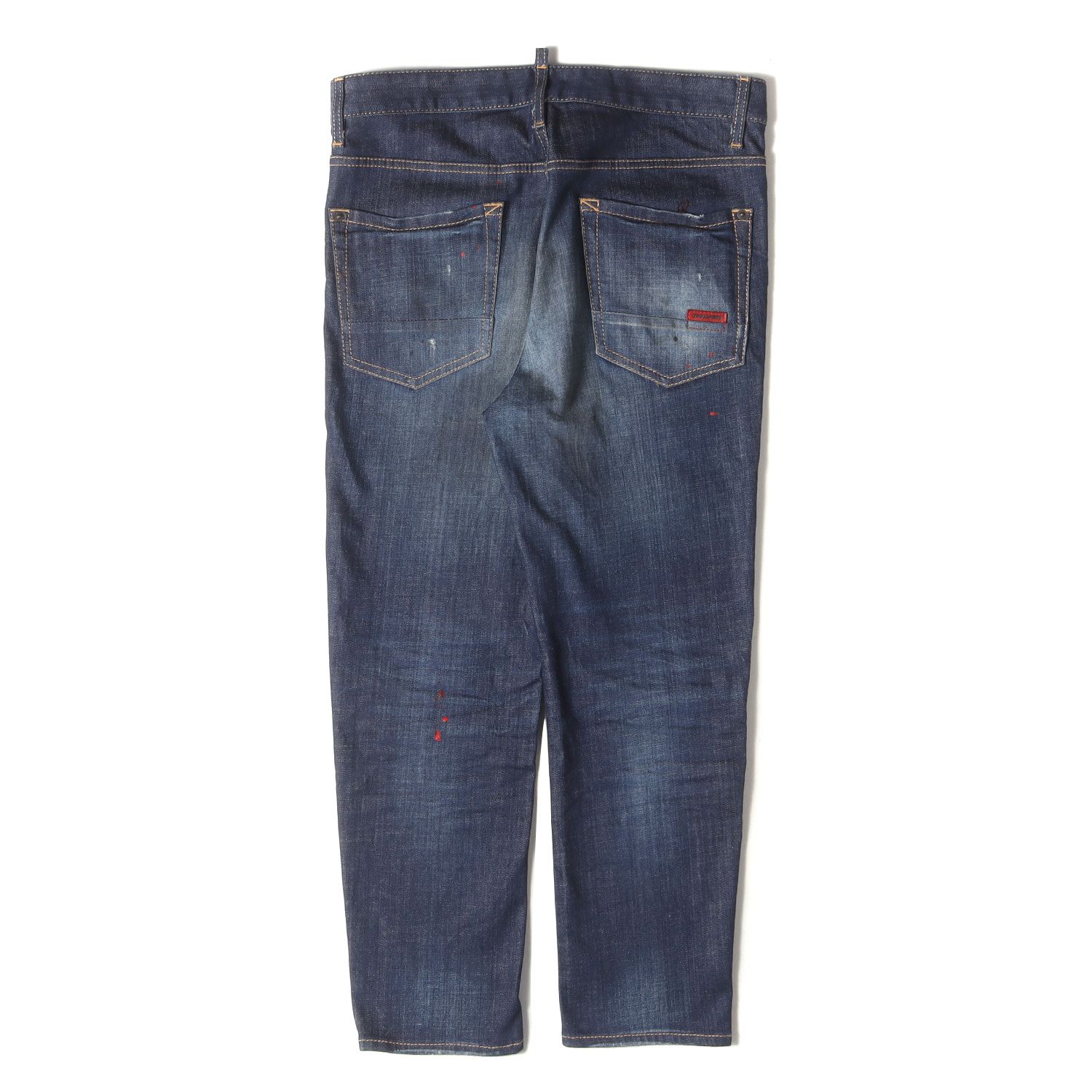 DSQUARED2 ディースクエアード パンツ サイズ:46 ペイント加工 ストレッチ ボタンフライ デニム パンツ (Hockney jean  S74LA0695 S30342) インディゴ イタリア製 ボトムス ジーンズ ジーパン【メンズ】 - メルカリ