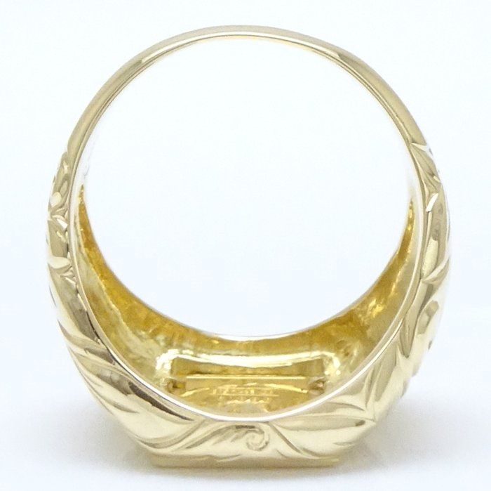 インゴット入り 印台 リング 指輪 1g リバティ インゴット 17号 K24