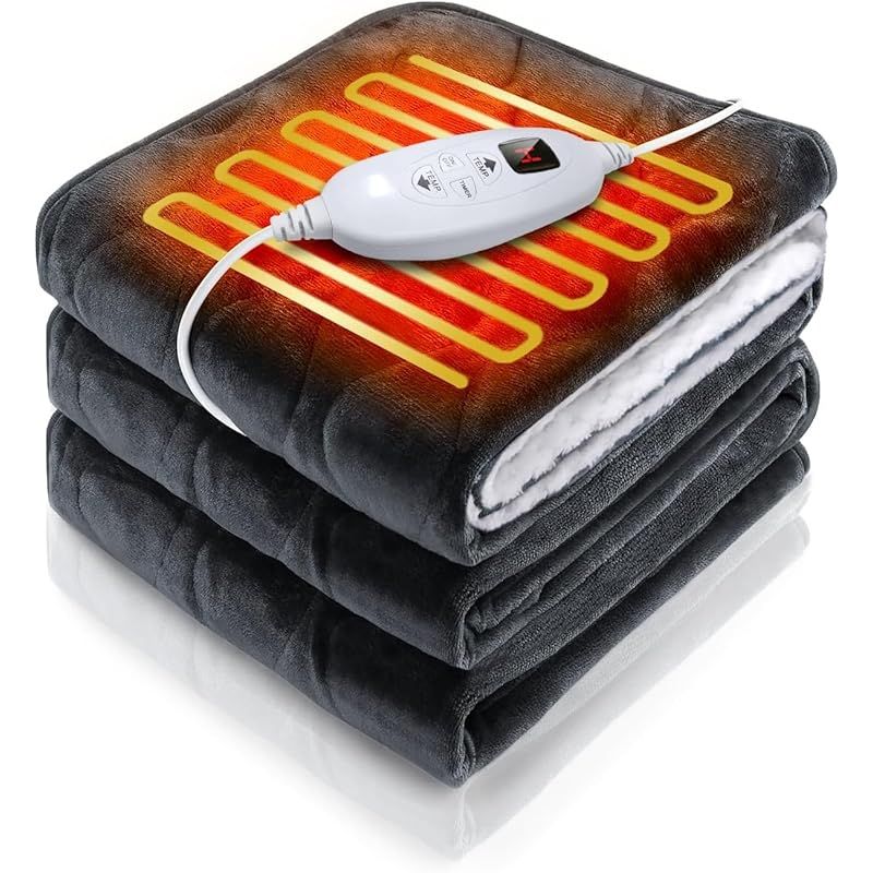 電気毛布 敷き 2025新登場-北欧風 フランネル素材-160×130cm大判サイズ 電気敷毛布 10段階温度調整 タイマー機能 電気ブランケット 厚手生地 均一加熱 速暖 電気ひざ掛け 過熱保護 洗える PSE認証済 加熱毛布 掛け敷き兼用 抗菌 防臭 0