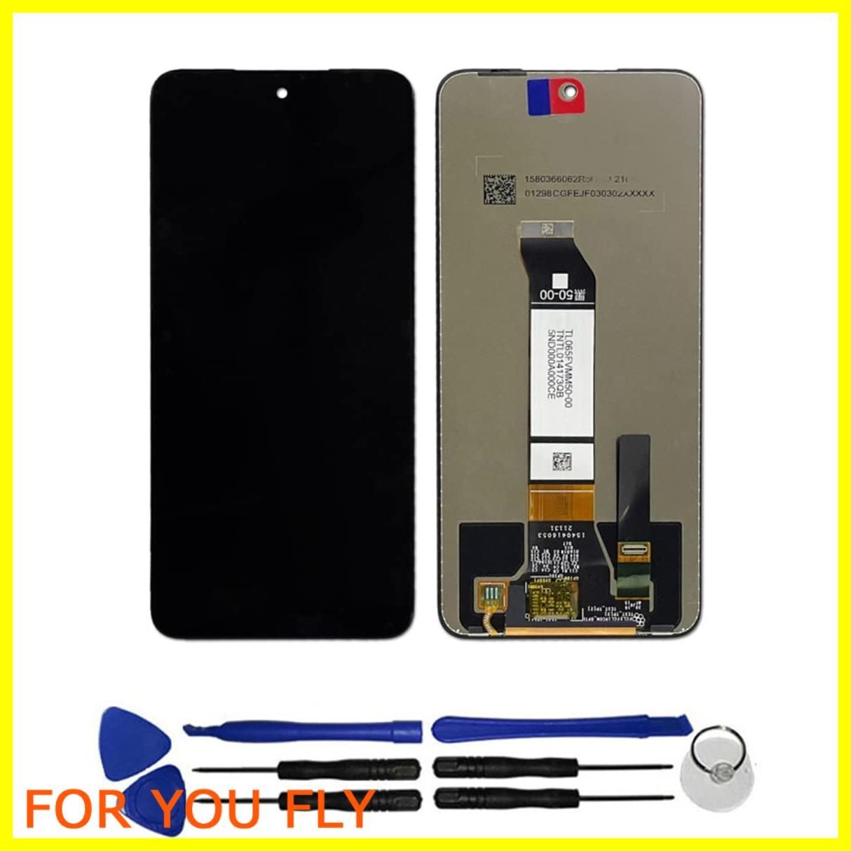 【新着商品】OYOG Xiaomi Redmi Note 10 5G LCD 画面修理交換用 タッチパネル 液晶パネル ガラス スクリーン修理パーツ デジタイザ 修理工具セット付き(黒)