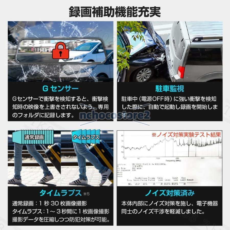 ミラー一体型 170度広角視野