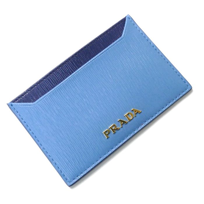 PRADA プラダ ヴィッテロムーブ カードケース MARE/BLUETTE ブルー/ネイビー 1MC208 2BNC F0RL9 ユニセックス 中古  美品