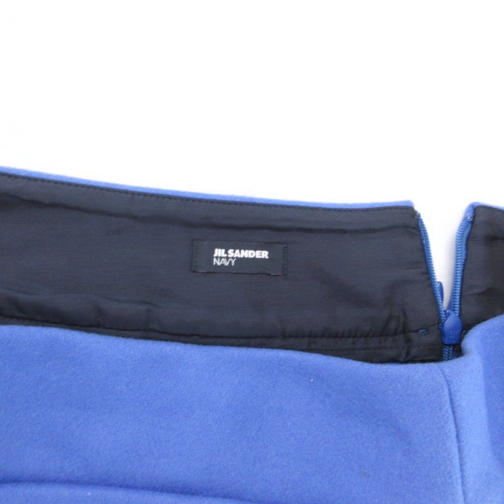 ジルサンダー JIL SANDER NAVY タイトスカート ひざ丈 メルトン