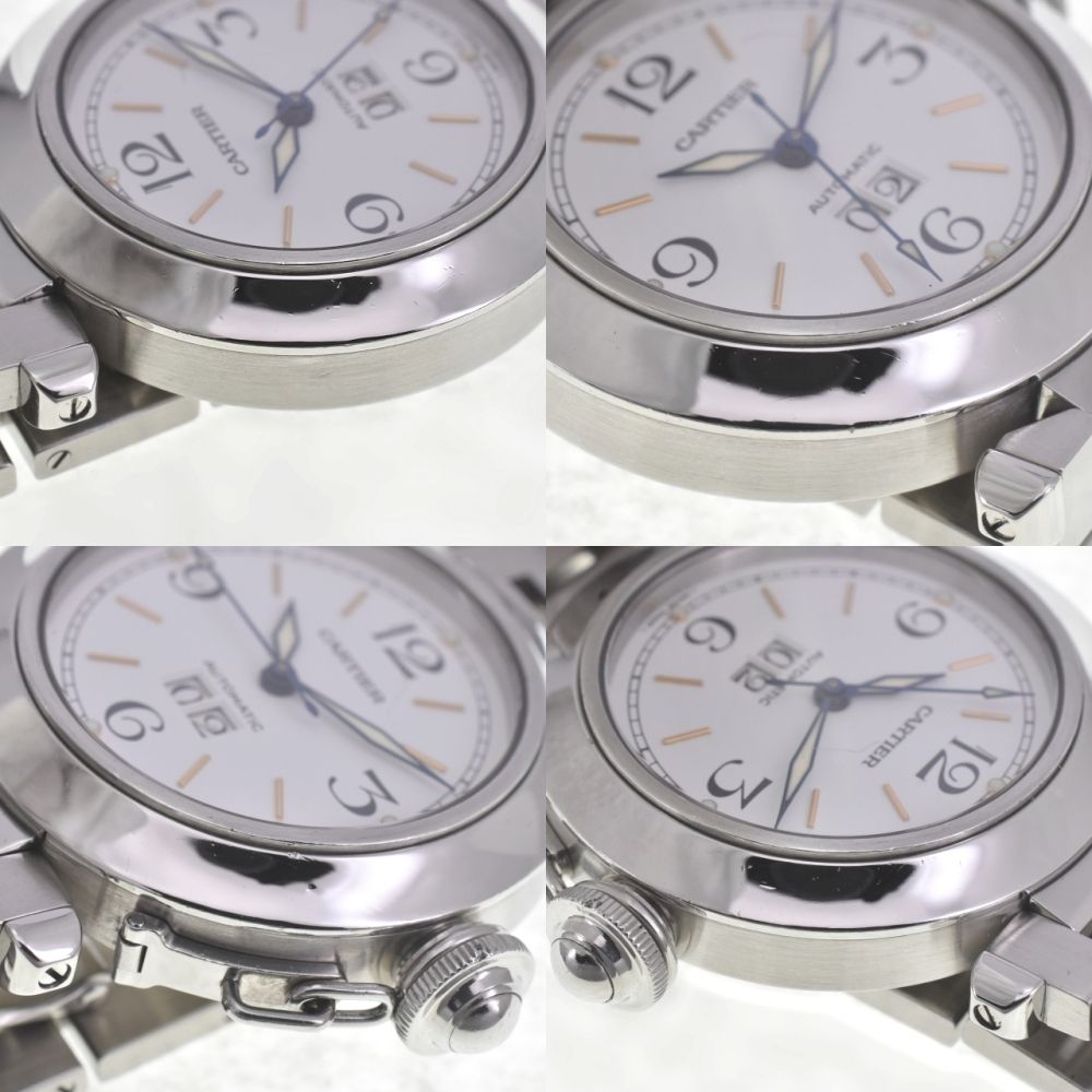【rnshw】CARTIER カルティエ W31044M7 パシャC 中古)CARTIER カルティエ パシャC ビッグデイト ホワイト