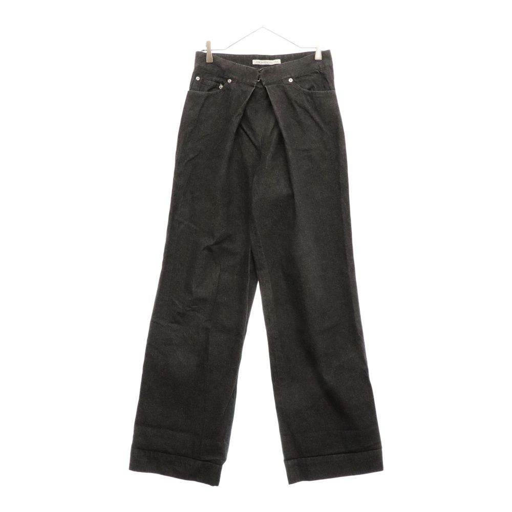 JOHN LAWRENCE SULLIVAN (ジョンローレンスサリバン) 17SS RIGID DENIM WIDE PANTS リジット ワイド デニムパンツ インディゴ ブラック 2A010 17-59