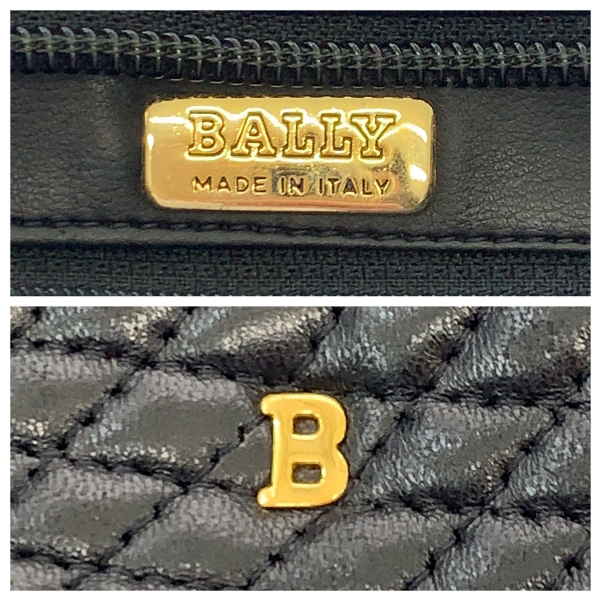 BALLY バリー ヴィンテージ キルティング フリンジ ブラック 黒