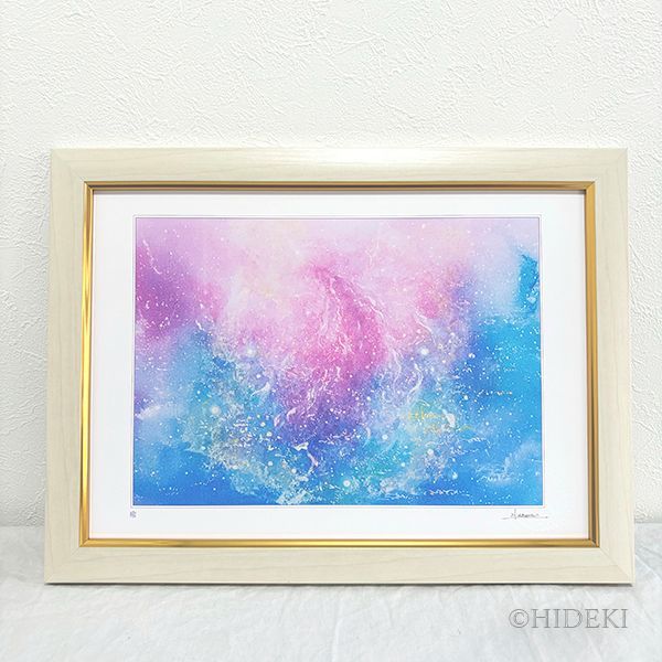 龍神がもたらす深い安らぎのヒーリングアート 癒 額付きA4版HYMジクレー ≪龍神≫ シリーズ 龍神の愛をあなたに