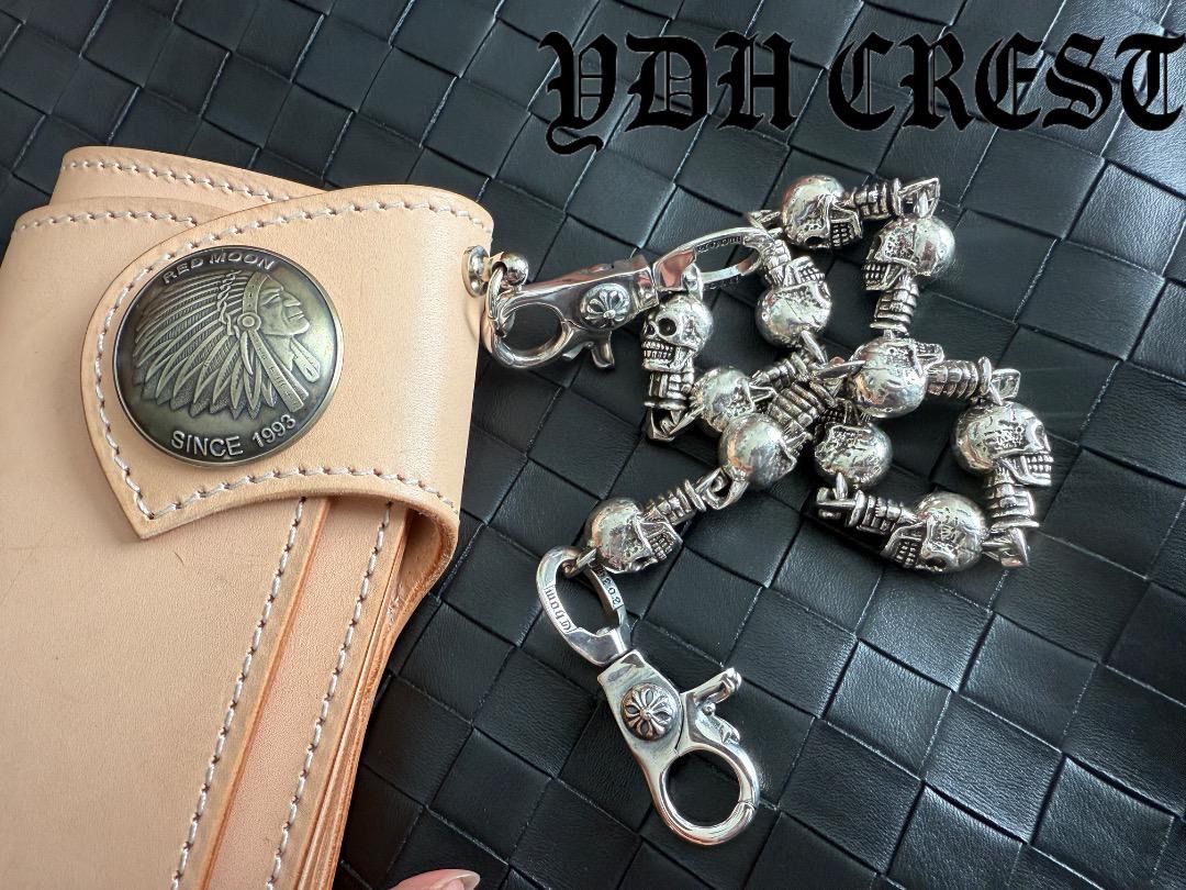 スカルクロスバイカーウォレットチェーン 刻印有り