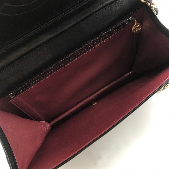 【限定品】 CHANEL シャネル マトラッセ ラムスキン チェーン ショルダー バッグ プッシュロック 肩掛け レディース ブラック m8890 ブレスレット