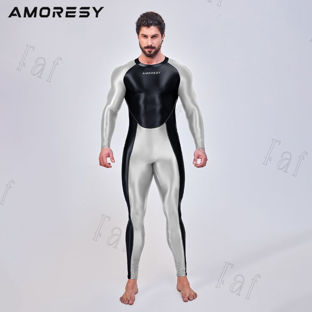 AMORESY Dracoシリーズ メンズ 長袖全身タイツ スパンデックス