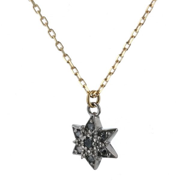 agete アガット ダイヤモンド パヴェ ネックレス K18YG 0.04ct agete 