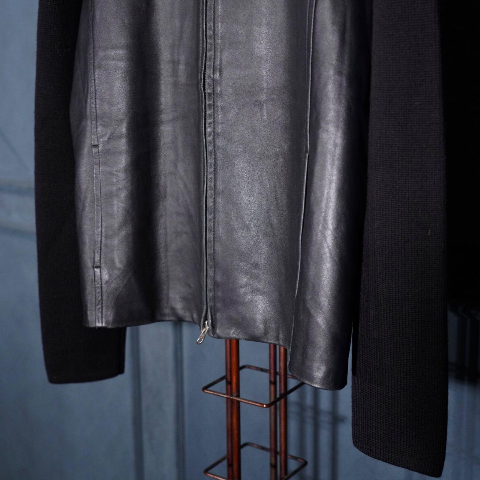 アメリカ古着ペンドルトンニットレザージップアップドライバーズブルゾン