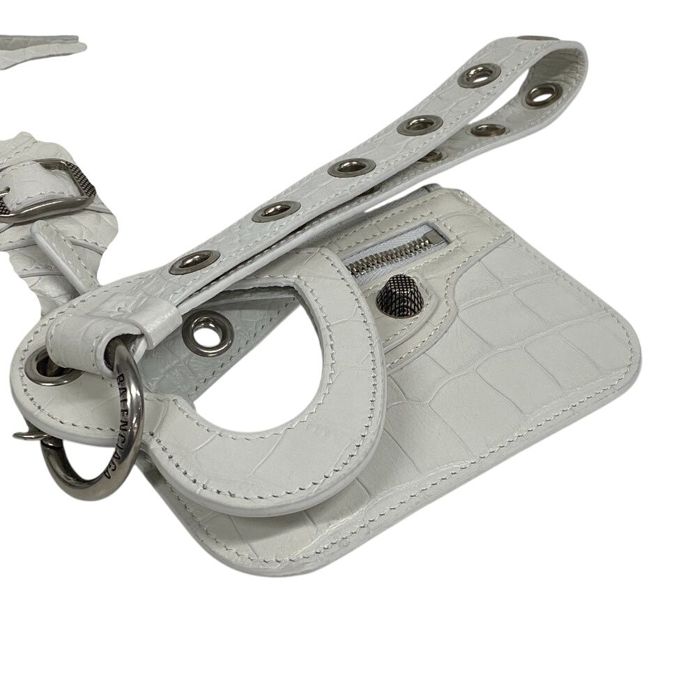 バレンシアガ BALENCIAGA クラッチバッグ ルカゴール クロコ型押し 694027 ホワイト バレンシアガ BALENCIAGA クラッチバッグ ルカゴール クロコ型押し