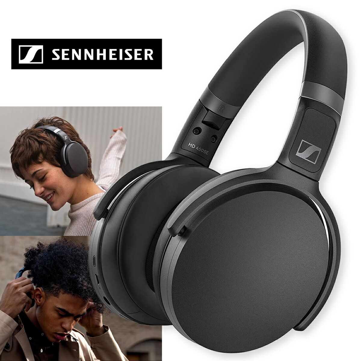 SENNHEISER HD 450SE ノイズキャンセリング Bluetooth ヘッドホン AAC