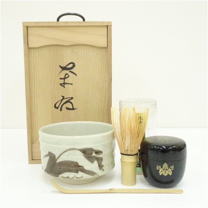 京焼き 茶道具セット 木製収納箱付き 茶道具セット 木製収納箱付き 茶道具セット 木製収納箱付き 京焼き