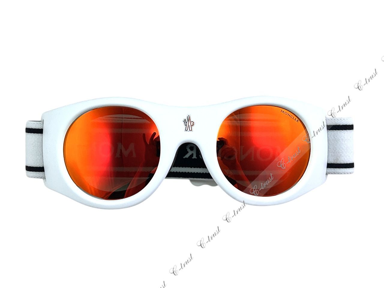 MONCLER モンクレール グルノーブル ゴーグル サングラス ミラーレンズ 眼鏡 シールド スキー ベルト イタリア製 21U ホワイト L772