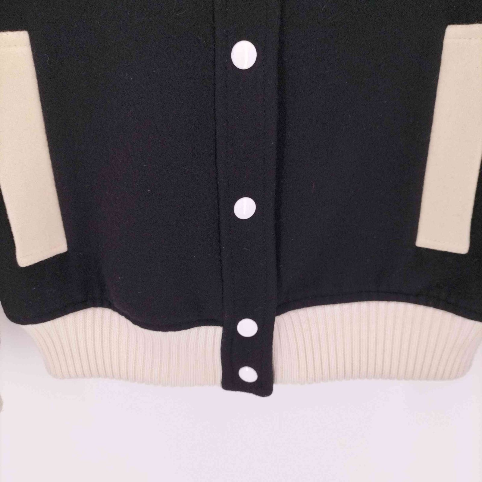 クレージュ courreges ロゴワッペン ウール スタジャン