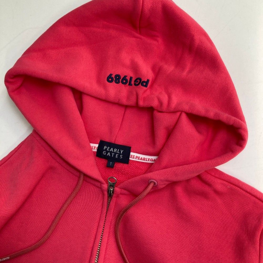サイズ：1 PEARLY GATES パーリーゲイツ ジップ パーカー ピンク系