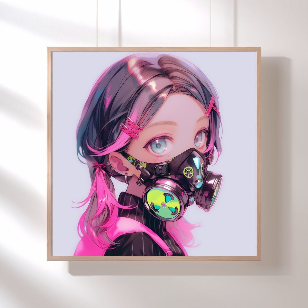 サイバーパンク マスク カラフル 「cyberpunk mask colorful