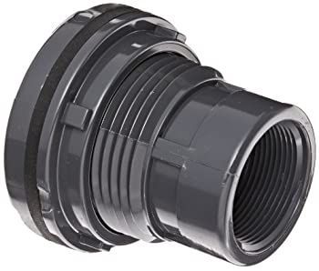 Spears 8171 Series PVC Bulkhead Tank Adapter Schedule 80 Gray 1 Socket x NPT Female by Spears Manufacturing