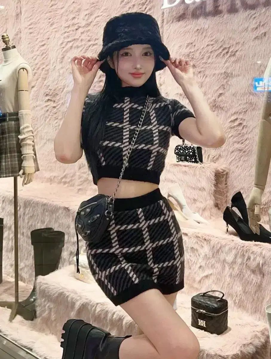 スナ系 量産型 PIUM pium 百 リボン チェック ワンピース 地雷系