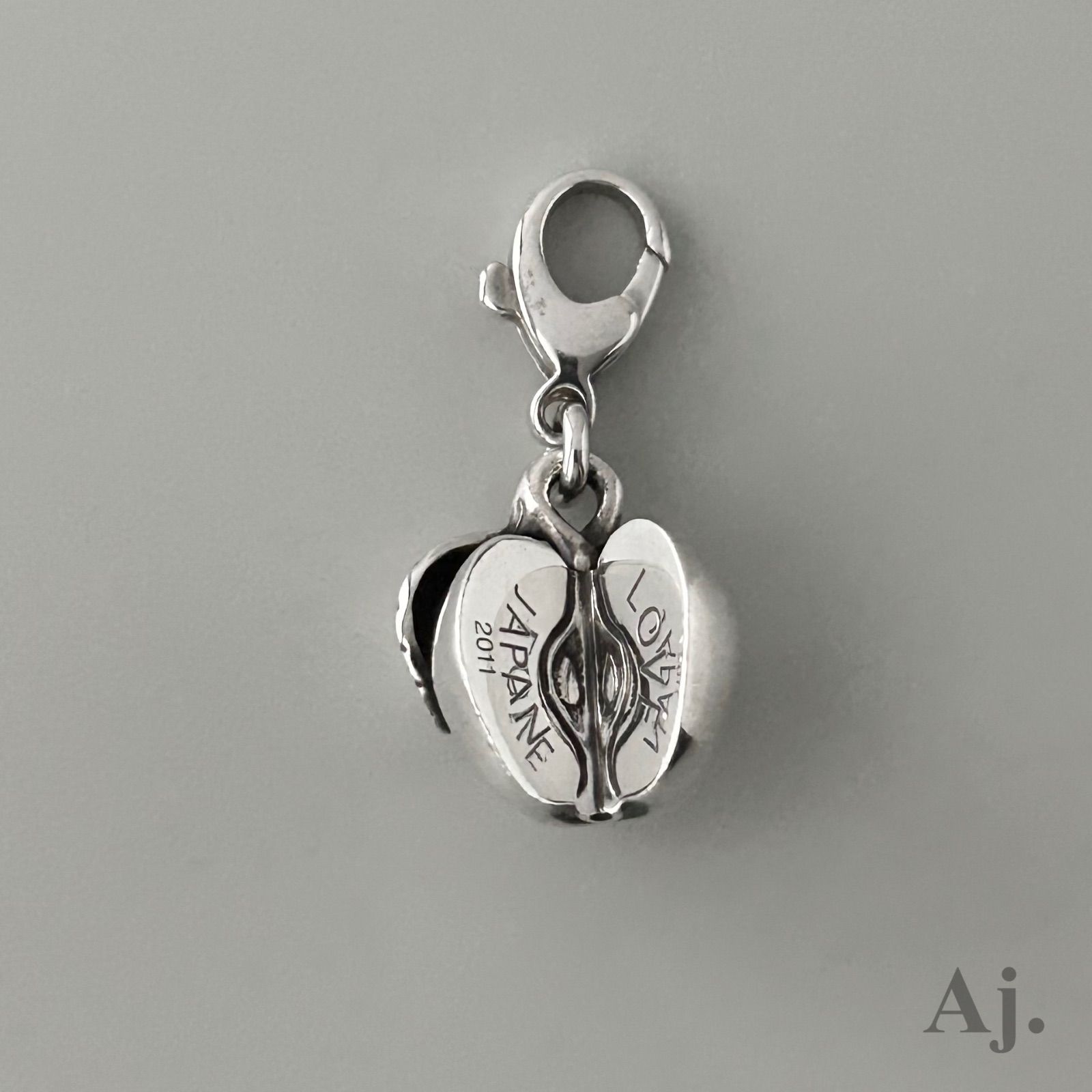 使用感有 ジョージジェンセン ネックレス ペンダント トップ 111 リンゴ アップル 2011 LOVE JAPAN AG925 Georg Jensen