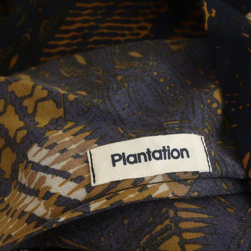 総柄シャツワンピース ロング