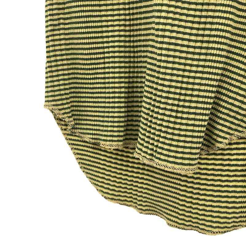 【美品】  FUMIKA UCHIDA / フミカウチダ | Needle Drawing/BORDER U-NECK NO-SLEEVE / ノースリーブ トップス | F | オレンジ | レディース FUMIKA UCHIDA / フミカウチダ | Needle Drawing/BORDER U-NECK NO