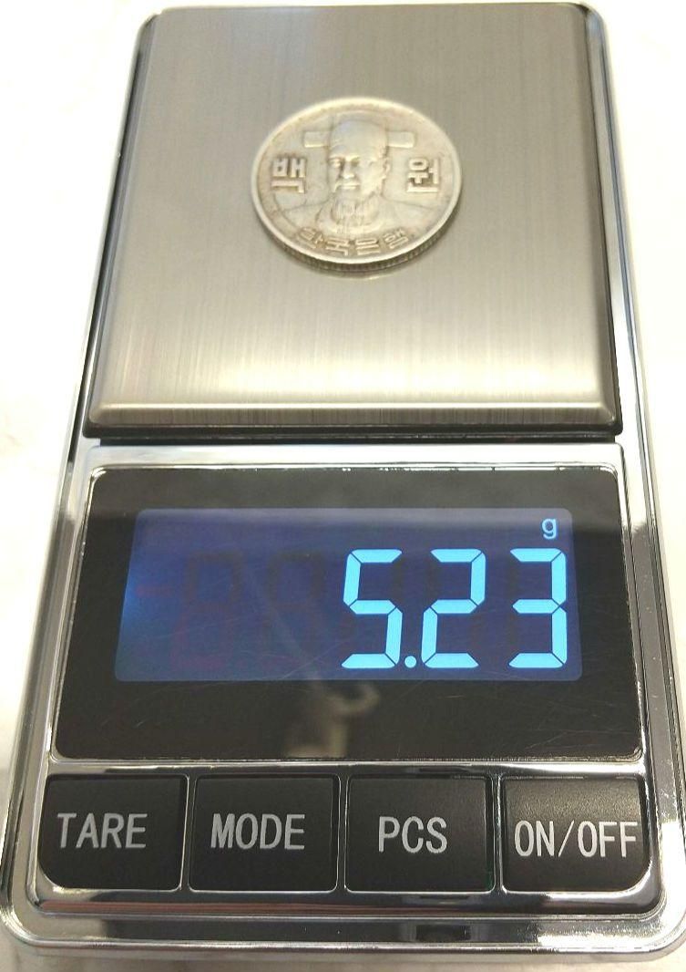 100ウォン硬貨 1979年 直径23.8mm 백원 한국은행 100원 동전
