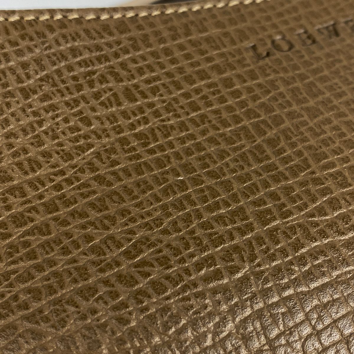 ロエベ LOEWE ロゴ ポーチ ミニ ハンドバッグ ポーチ レザー ブラウン レディース DECORATOM_COM_BR