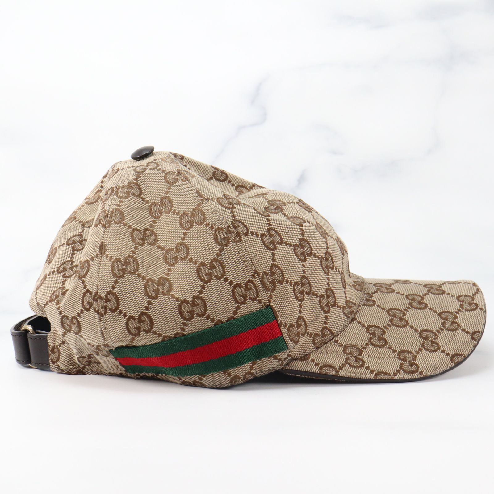 GUCCI ベースボール キャップ GGキャンバス シェリーライン XL60 