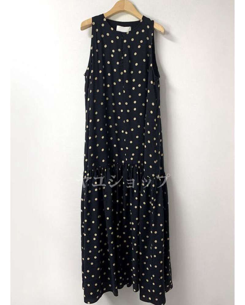 tadashi shoji ドット柄 ノースリーブワンピース タダシ ショージ TADASHI SHOJI ノースリーブ ミディアム ドレス