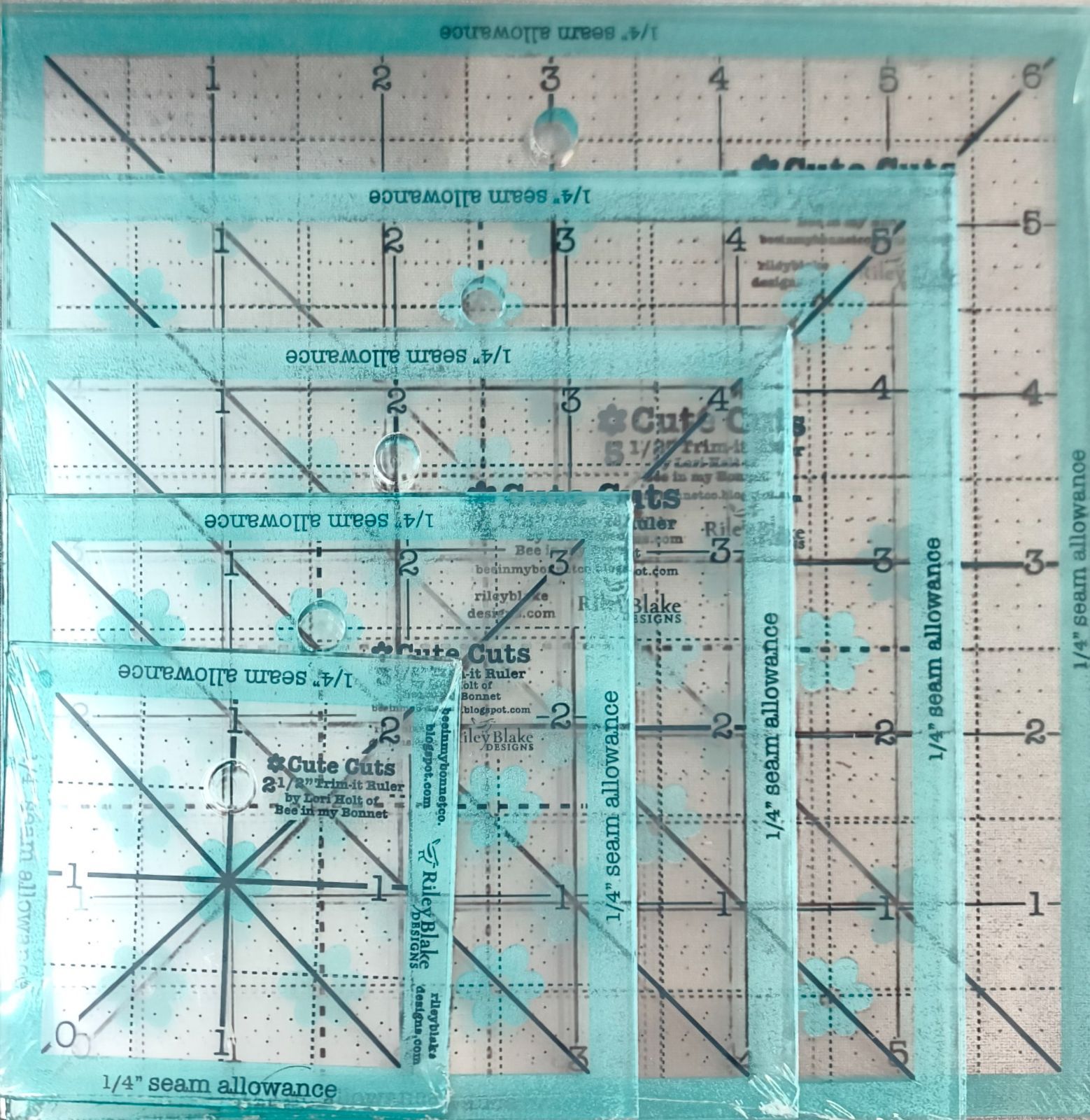 インチ定規5枚セット ラスト
