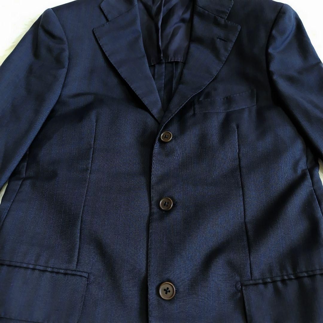 【極美品】XL相当 BEAMSF　ビームスエフ　スーツ　セットアップ　ネイビー 極美品＞BEAMS F ビームスエフ セットアップ スーツ ダークネイビー
