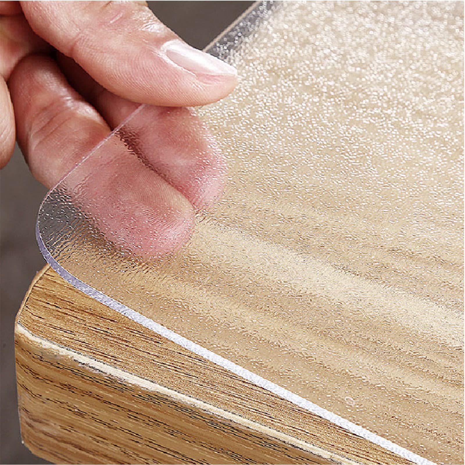 Color 透明 2mm_Size 90*180cm Yueboa テーブルクロス 透明 エンボス加工 90x180cm 厚さ2mm PVC テーブルマット クリア ビニール 無臭 PVC製 デスクマット テーブルカバー 縮みなし 防水 汚れ防止 撥水加工 は