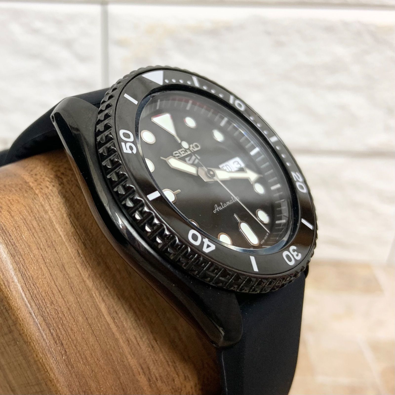 美品】SEIKO セイコー 5スポーツ SBSA175 堀米雄斗モデル 迷彩ブラック 