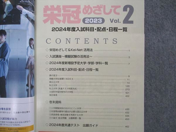 VL04-096 河合塾 全国進学情報センター 栄冠めざして 2023 Vol.2 2024年度入試科目・配点・日程一覧 未使用 15m0B -  メルカリ