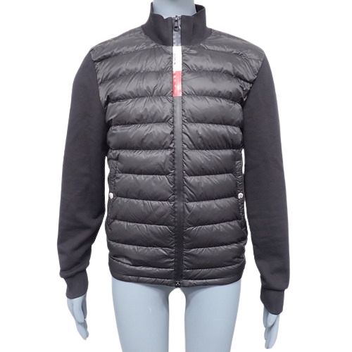『MONCLER』 モンクレール (L) ダウン 切り替えパーカー MONCLER (モンクレール) フード着脱 切り替え フルジップ ダウン