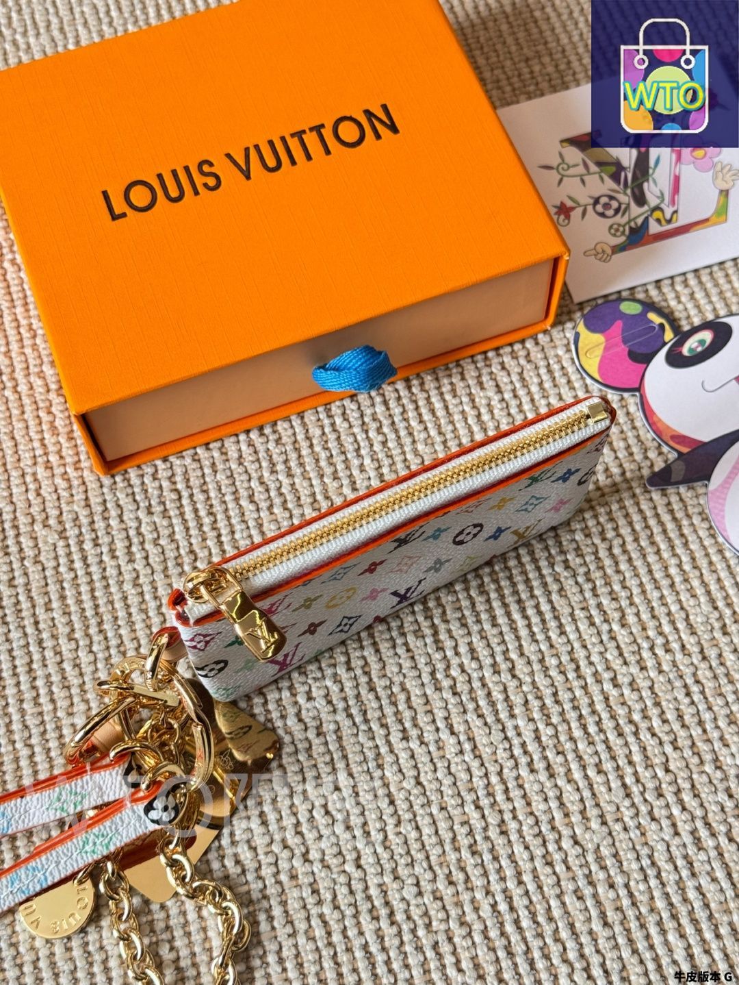 【可愛い色合い】Louis Vuitton×村上隆 スマホストラップ コンケース付き！】ルイヴィトン×村上隆 フォンストラップ