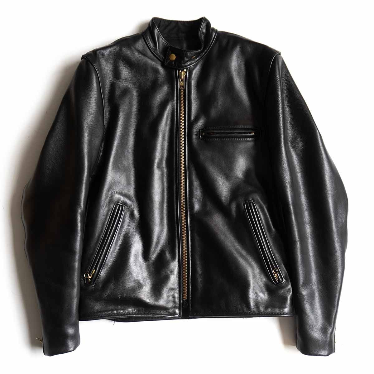 VANSON MODEL B シングルライダースジャケット 38 レザー ライナー付き バンソン 25100953