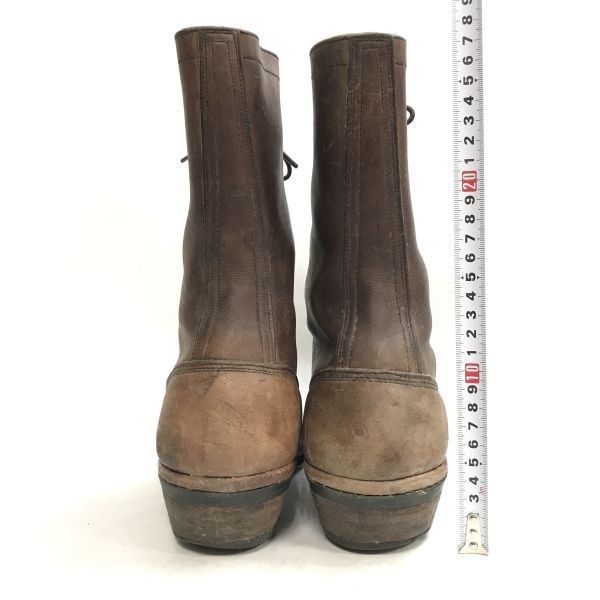 90s?/Vintage★WHITES BOOTS★SMOKE JUMPER/ロガーブーツ【8.5B/25.5-26.0-26.5/茶】ビブラムソール/ホワイツ/Leather/logger/Boots/shoes◆bWB95-51 90s?/Vintage☆WHITES BOOTS☆SMOKE JUMPER/ロガーブーツ【8.5B/25.5