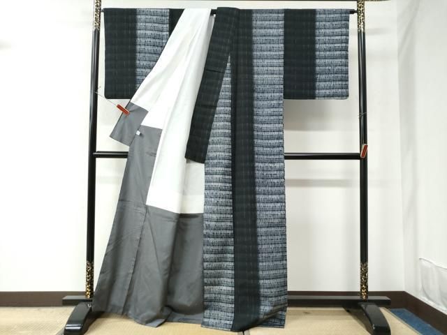 平和屋着物○上質な紬 杢目絞り 縞 正絹 逸品 CAAU2612yc - メルカリ